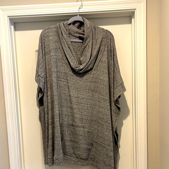 Roaman's Heather Gray Knit Top 3 x - Picture 1 of 4